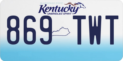 KY license plate 869TWT