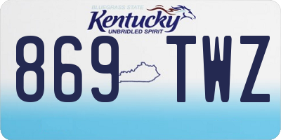 KY license plate 869TWZ