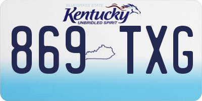 KY license plate 869TXG