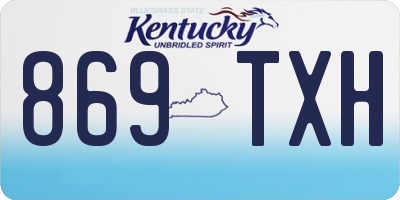 KY license plate 869TXH