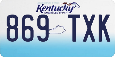 KY license plate 869TXK