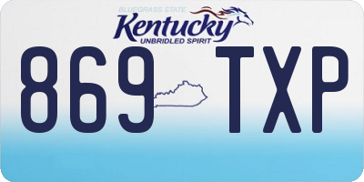 KY license plate 869TXP