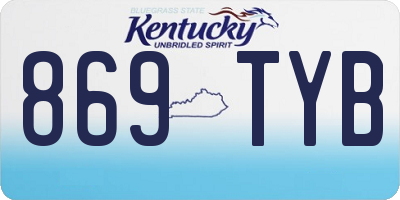 KY license plate 869TYB