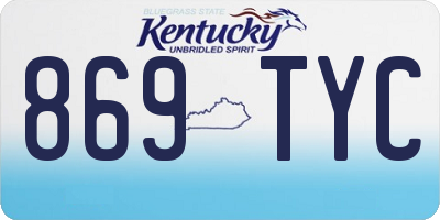 KY license plate 869TYC