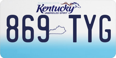 KY license plate 869TYG