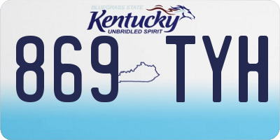 KY license plate 869TYH