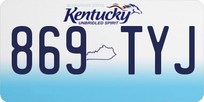 KY license plate 869TYJ