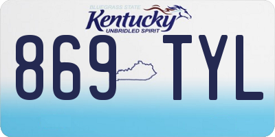 KY license plate 869TYL