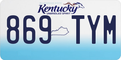 KY license plate 869TYM