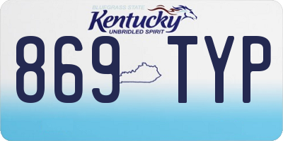 KY license plate 869TYP