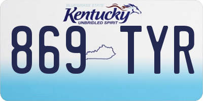 KY license plate 869TYR