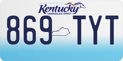 KY license plate 869TYT