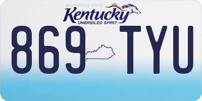 KY license plate 869TYU