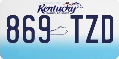 KY license plate 869TZD