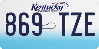 KY license plate 869TZE