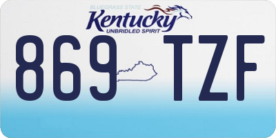 KY license plate 869TZF