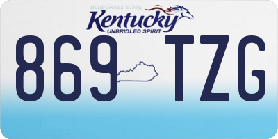 KY license plate 869TZG