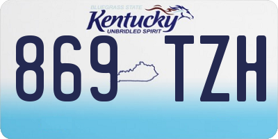 KY license plate 869TZH