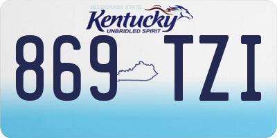 KY license plate 869TZI