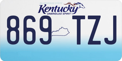 KY license plate 869TZJ