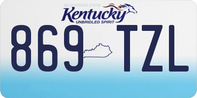 KY license plate 869TZL