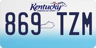 KY license plate 869TZM