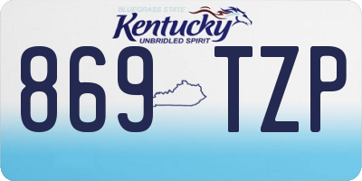KY license plate 869TZP