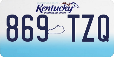KY license plate 869TZQ