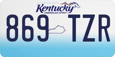 KY license plate 869TZR
