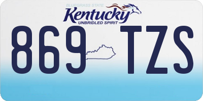 KY license plate 869TZS