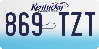 KY license plate 869TZT