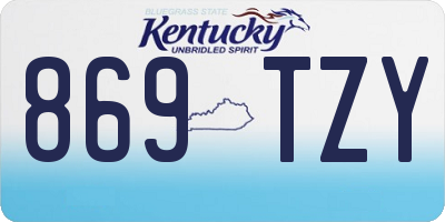 KY license plate 869TZY