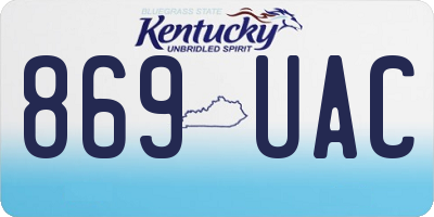 KY license plate 869UAC