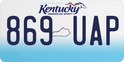 KY license plate 869UAP