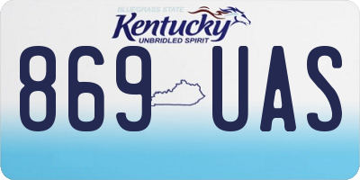 KY license plate 869UAS