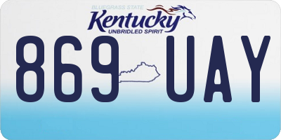 KY license plate 869UAY