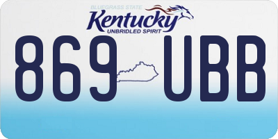 KY license plate 869UBB