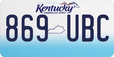 KY license plate 869UBC