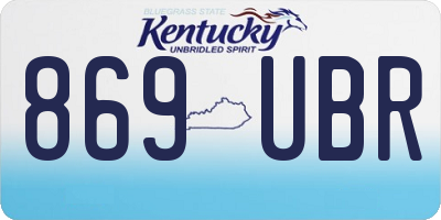 KY license plate 869UBR