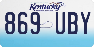 KY license plate 869UBY