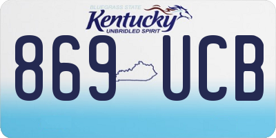 KY license plate 869UCB