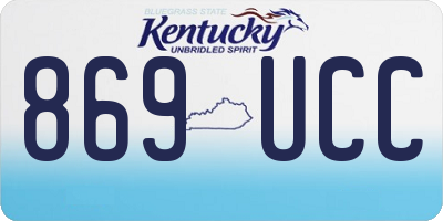 KY license plate 869UCC