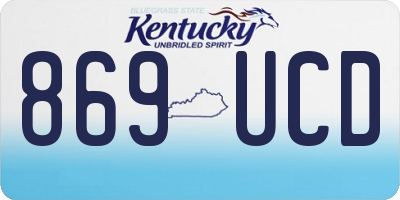 KY license plate 869UCD