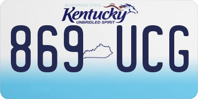 KY license plate 869UCG