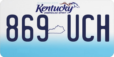 KY license plate 869UCH
