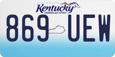 KY license plate 869UEW