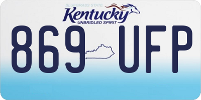 KY license plate 869UFP