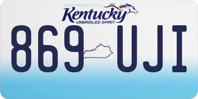 KY license plate 869UJI