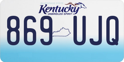 KY license plate 869UJQ