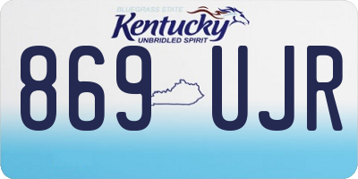 KY license plate 869UJR